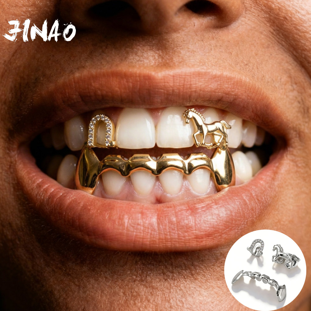 Body Jewelry Lot - JINAO Hip Hop 3 Parça Diş