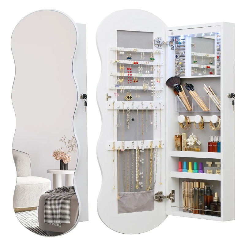 Body Jewelry Storage - Avrupa tarzı sade, ahşap tam boy