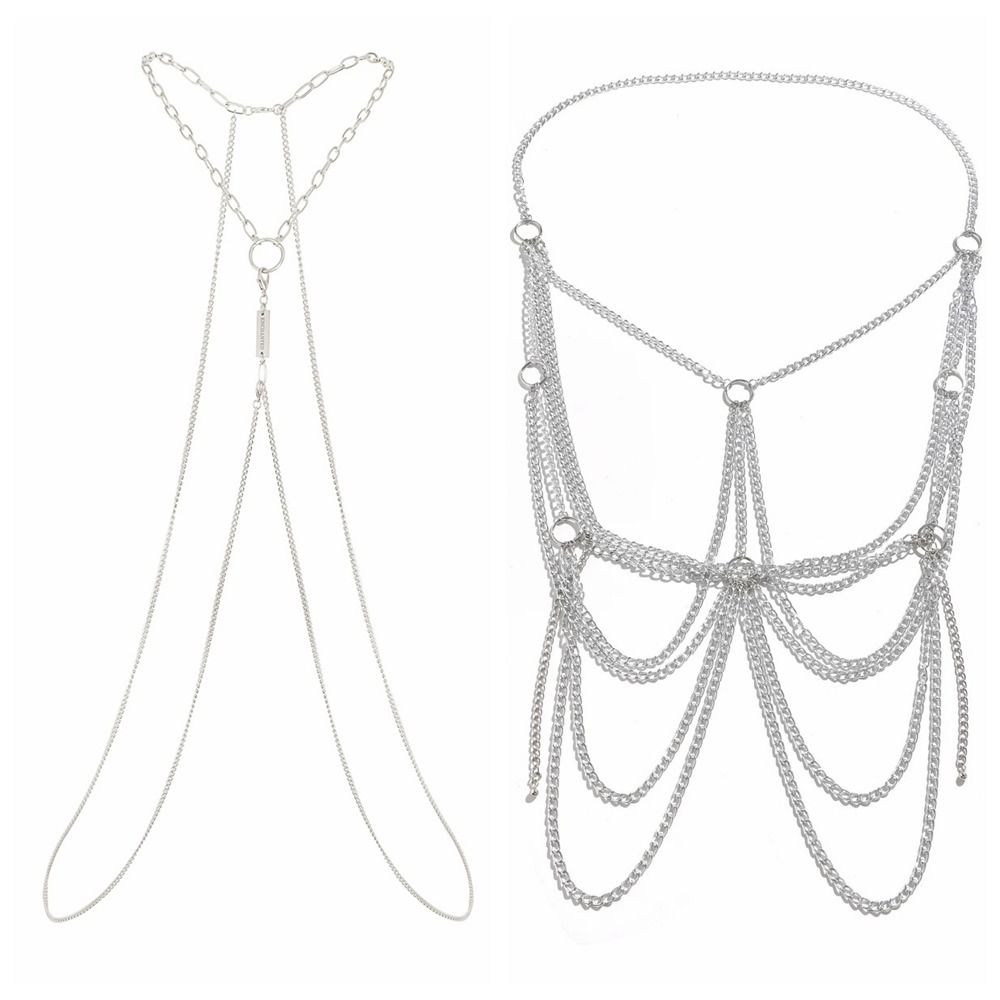 Body Jewelry Materials - Alüminyum Malzeme Gövde Zinciri Gümüş Renkli