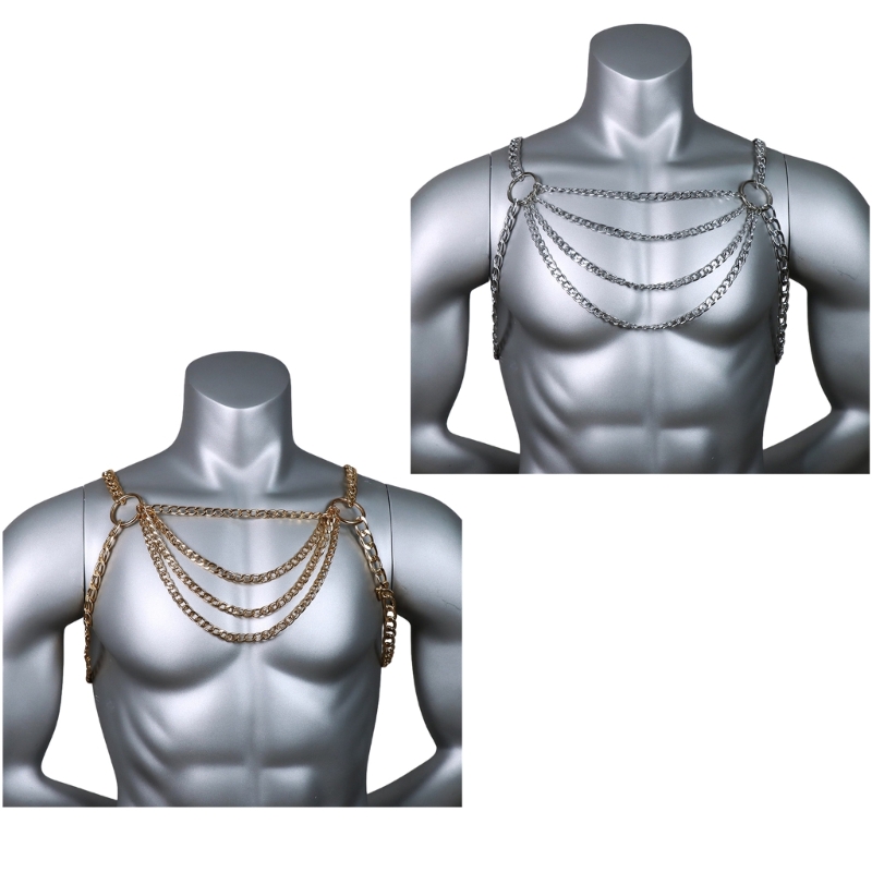 Body Jewelry Harness - Erkek Seksi Metal Gövde Göğüs Zinciri