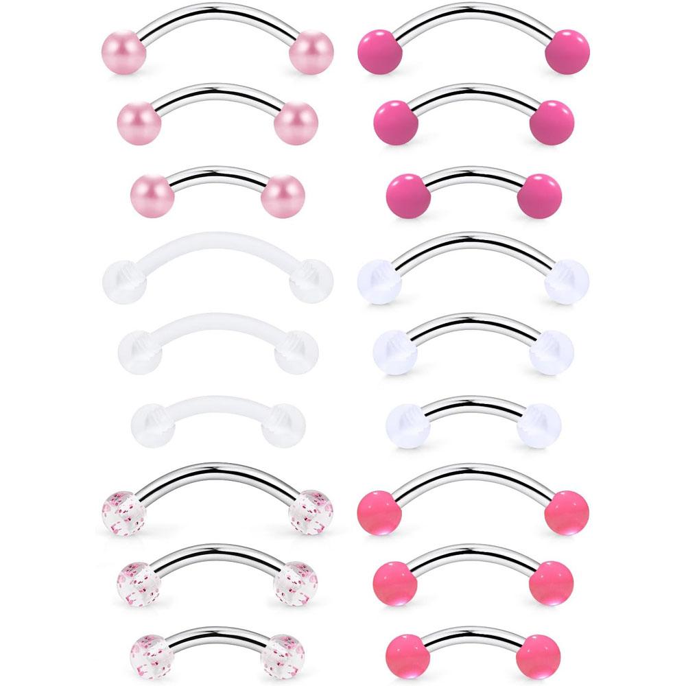Body Jewelry Vertical Labret - 1/18 Adet Set 16G 6/8/10mm Kaş