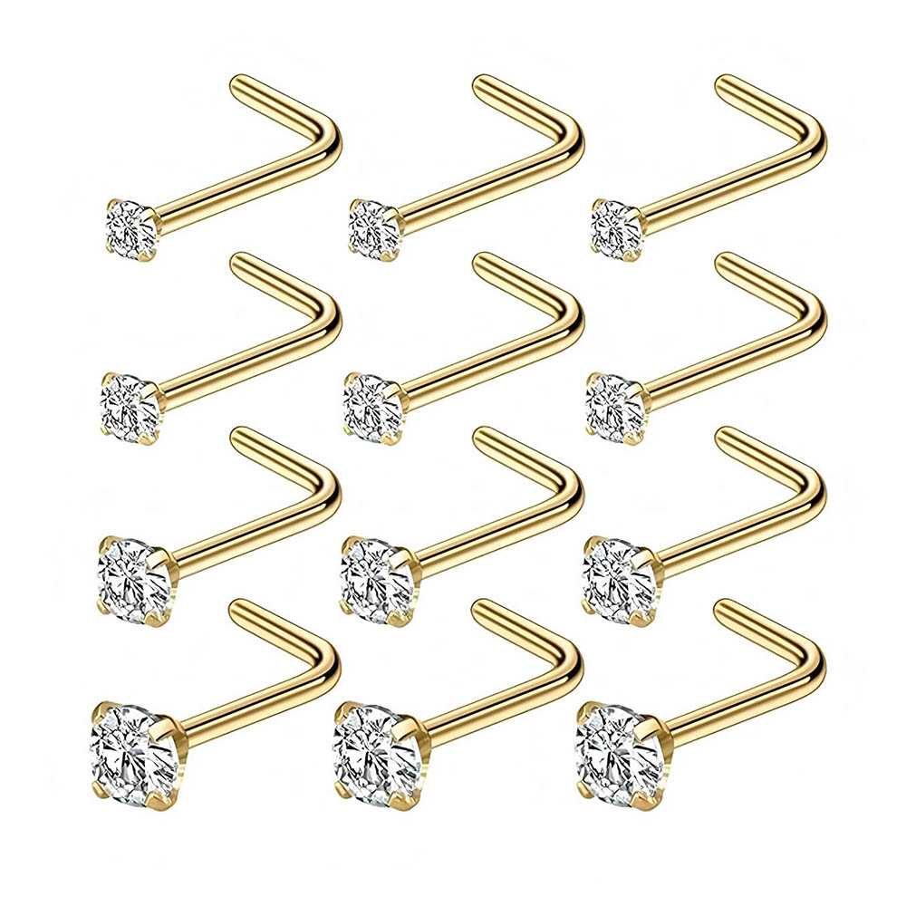 Body Jewelry Lot - 12 Parça Tam Set 316L Hipoalerjenik
