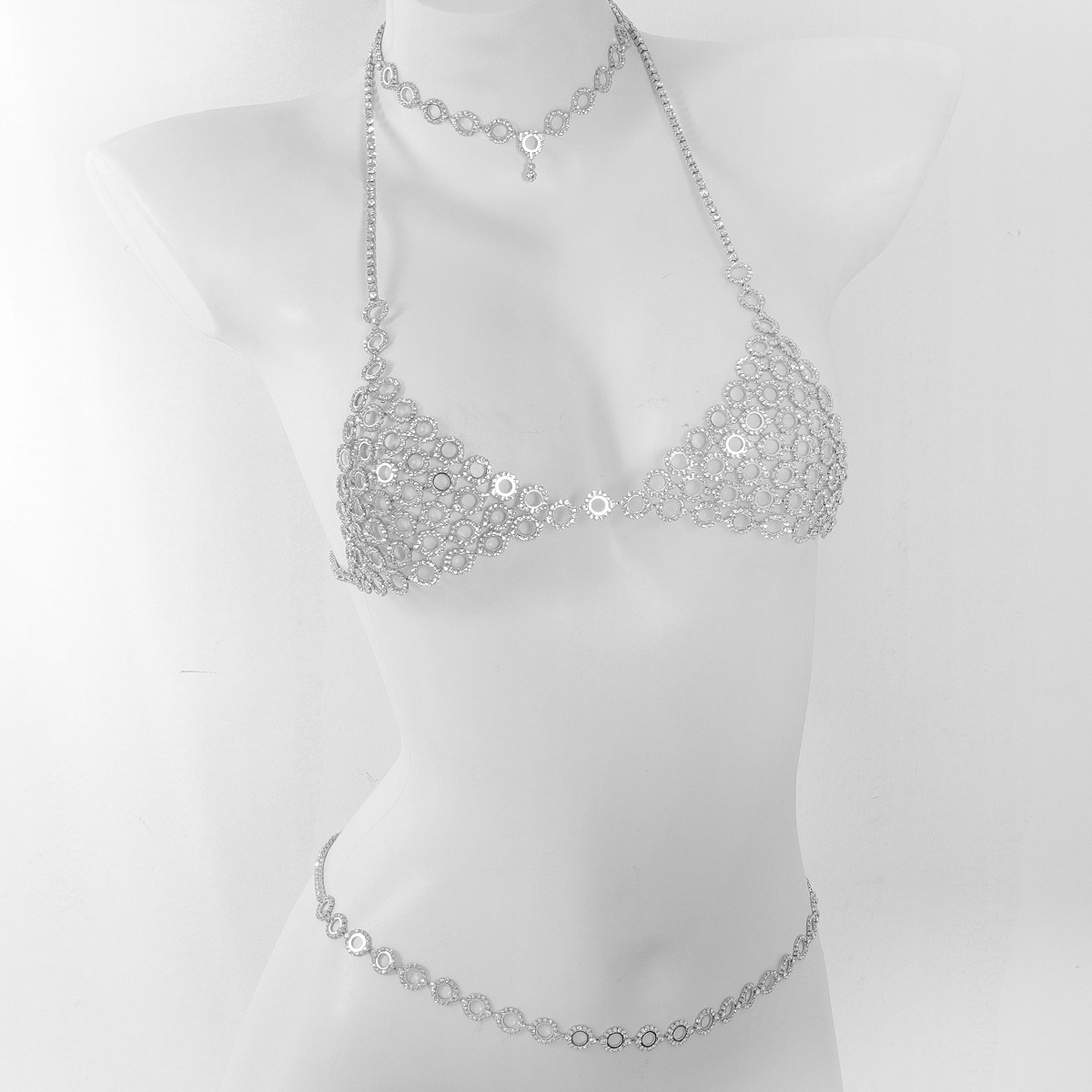 Moda dairesel ekleme ışık lüks - Body Jewelry Lot incelemesi ve fiyatı