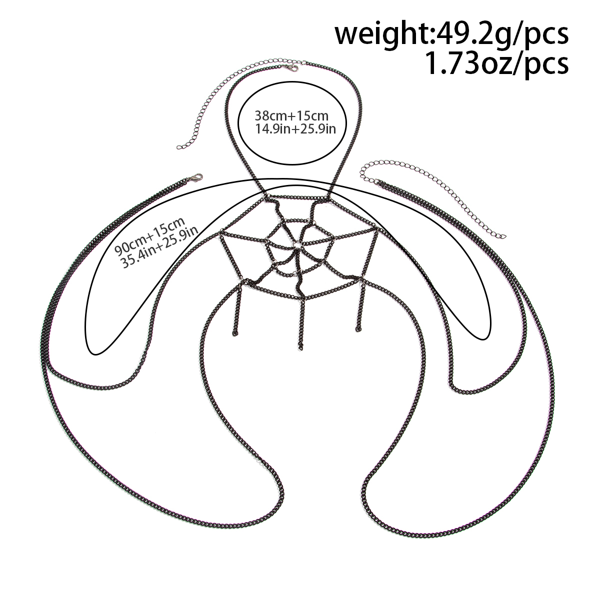 KunJoe Yaratıcı Seksi Örümcek  - Body Jewelry Waist Chains incelemesi ve fiyatı