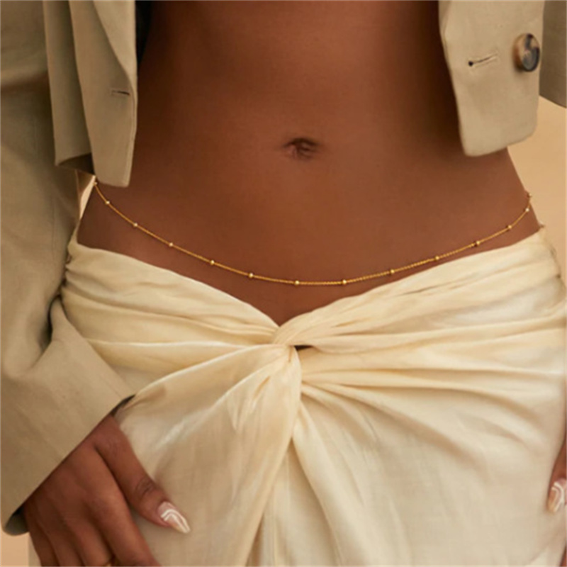 Kızlar basit boncuklu göbek zi - Body Jewelry Waist Chains incelemesi ve fiyatı