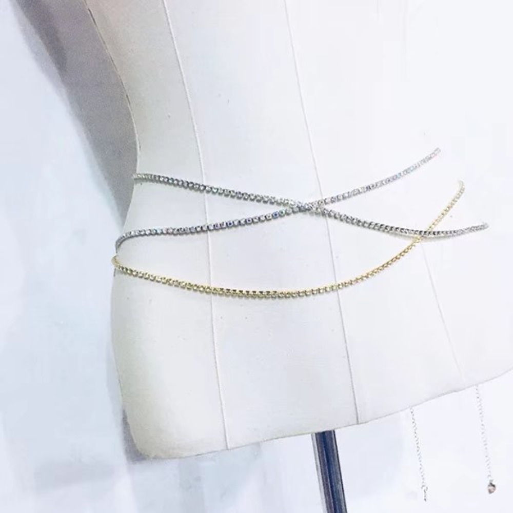 Seksi Moda Parlak Su Matkap Pe - Body Jewelry Waist Chains incelemesi ve fiyatı