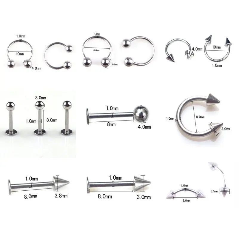 45/80/110 adet Mix stilleri pa - Body Jewelry Storage incelemesi ve fiyatı