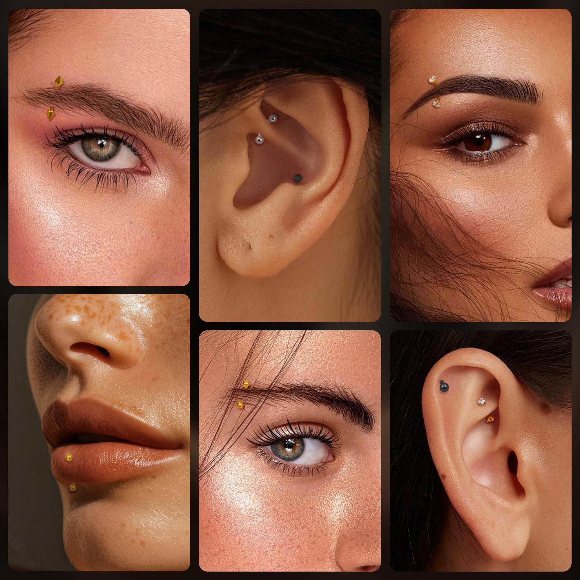 16G G23 Titanyum Kaş Piercing  - Body Jewelry Vertical Labret incelemesi ve fiyatı
