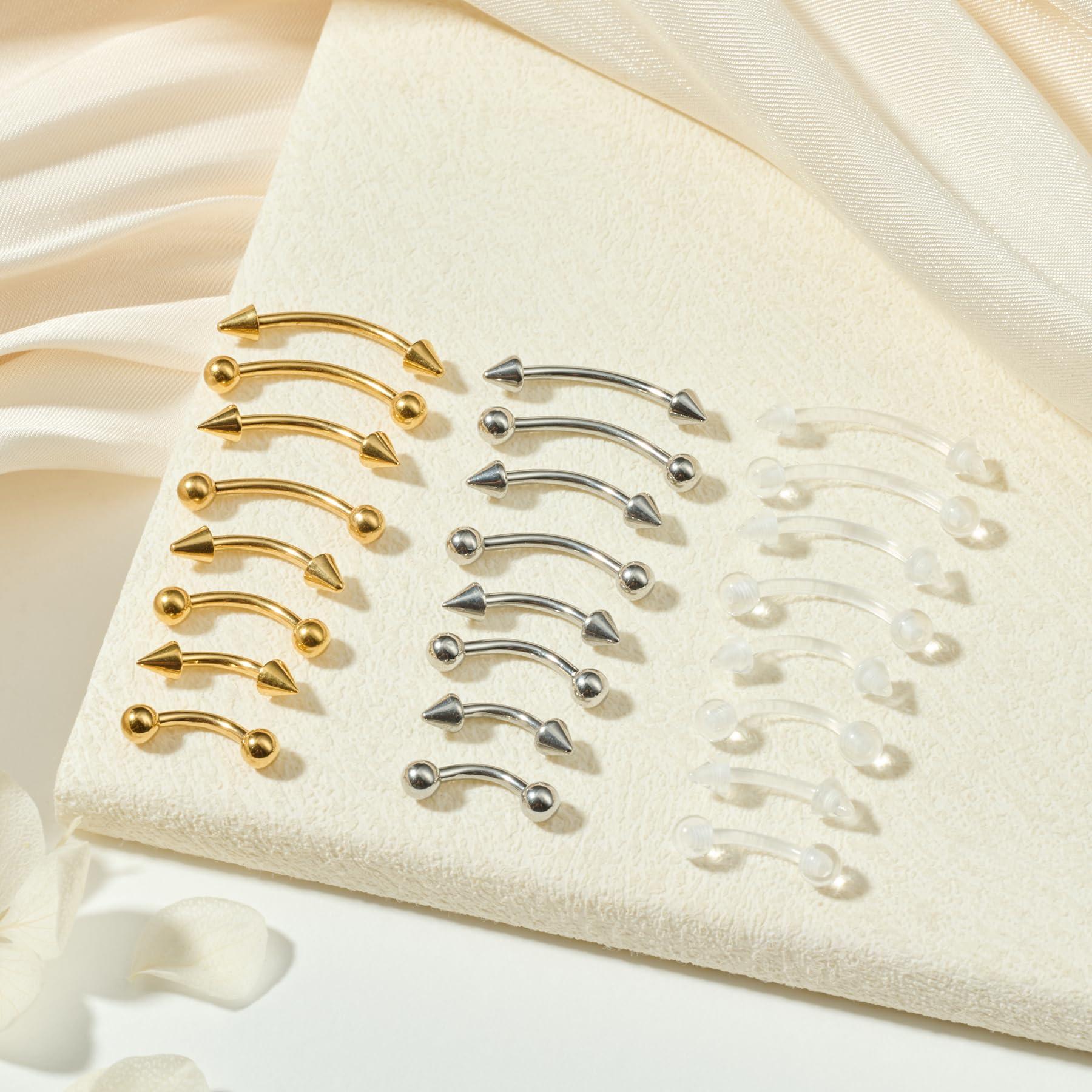 24 adet 16G Paslanmaz Çelik Ka - Body Jewelry Vertical Labret incelemesi ve fiyatı