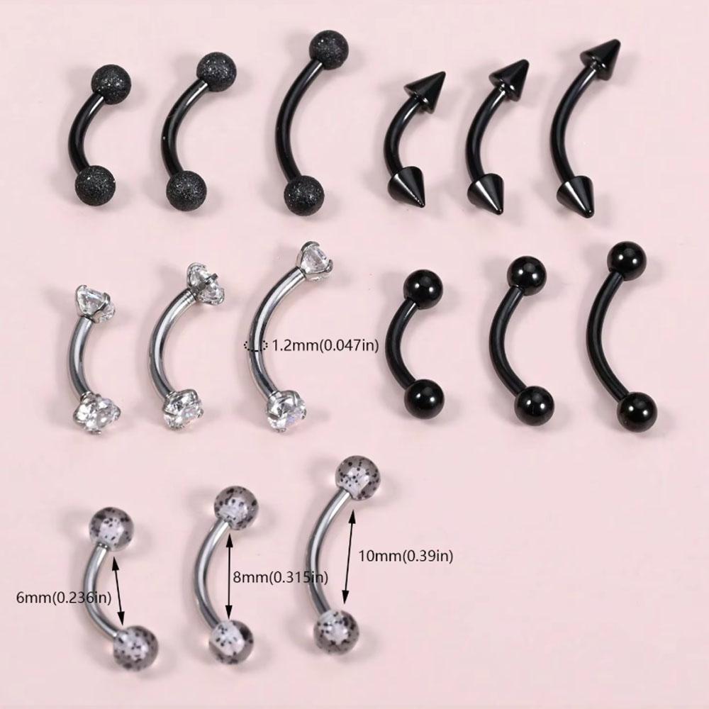 15 Parça Set 16g Piercing Takı - Body Jewelry Vertical Labret incelemesi ve fiyatı