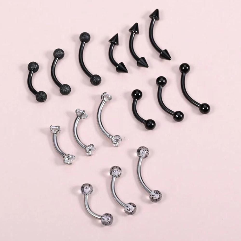 15 Parça Set 16g Piercing Takı - Body Jewelry Vertical Labret incelemesi ve fiyatı