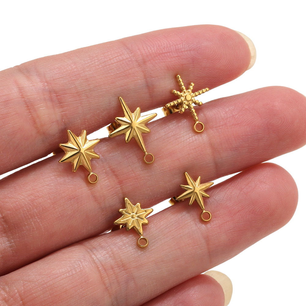 6 adet Paslanmaz Çelik Yıldız  - Body Jewelry Lot incelemesi ve fiyatı