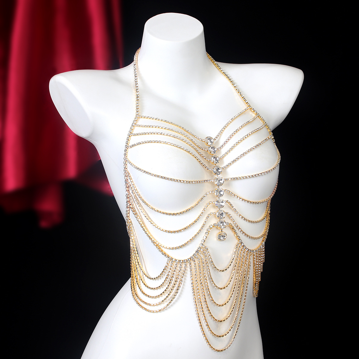 Lüks şerit püsküller Retro tar - Body Jewelry Harness incelemesi ve fiyatı
