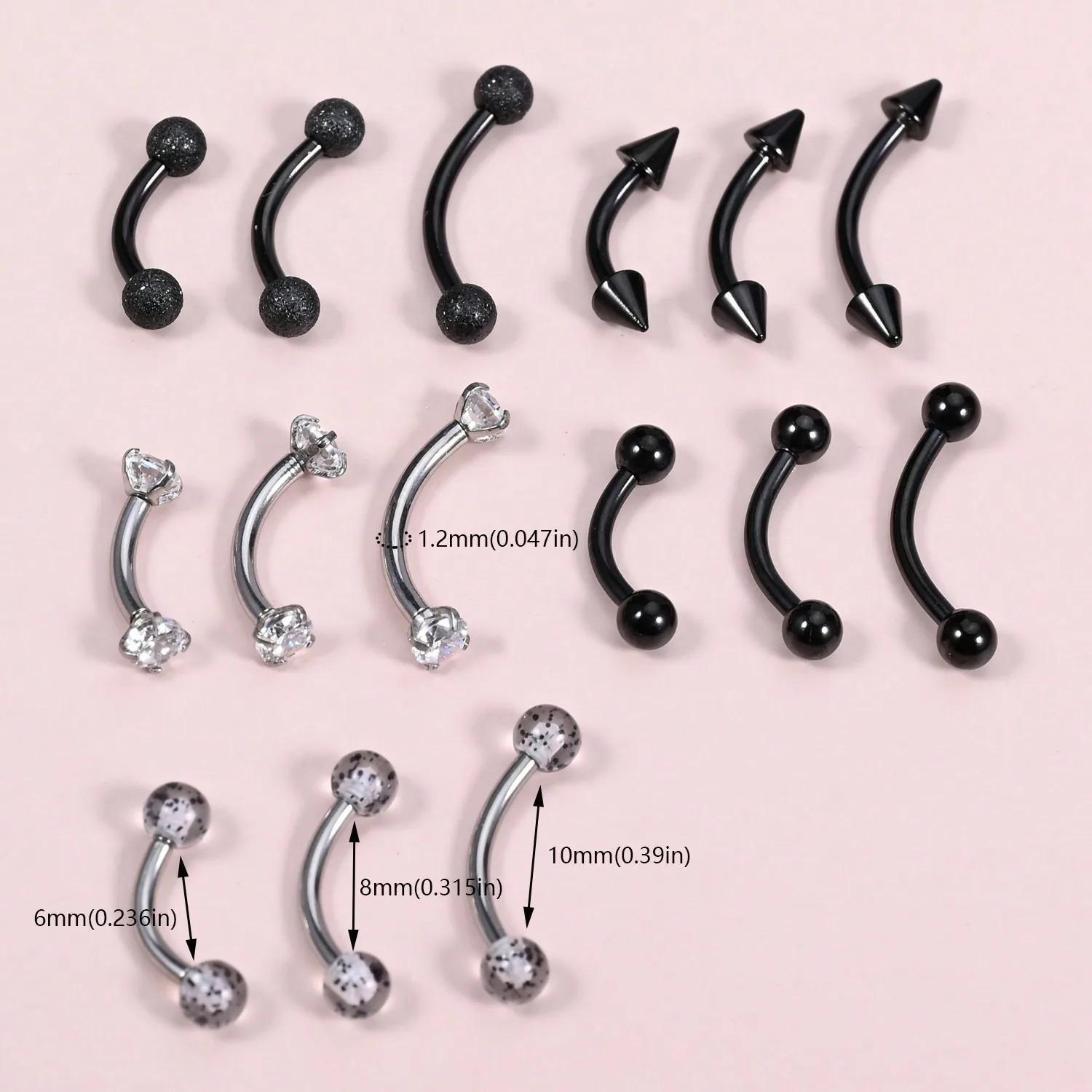 15 Adet 16g Rook Piercing Takı - Body Jewelry Vertical Labret incelemesi ve fiyatı
