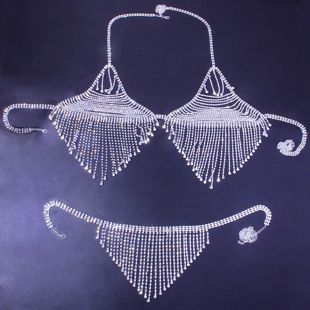 Bling Rhinestone Püskül Vücut  - Body Jewelry Harness incelemesi ve fiyatı
