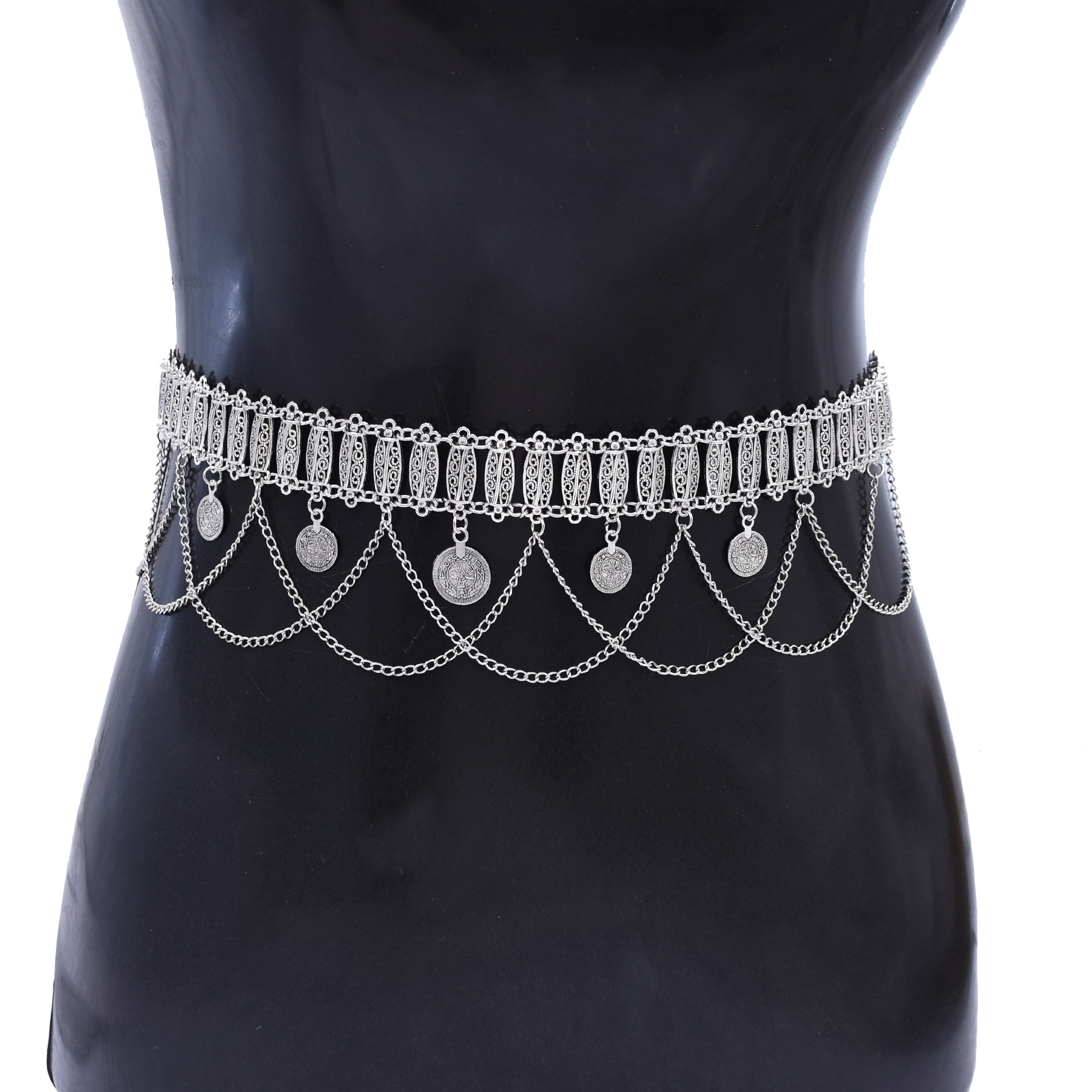 Niş Retro Tasarım Gümüş Oymalı - Body Jewelry Waist Chains incelemesi ve fiyatı