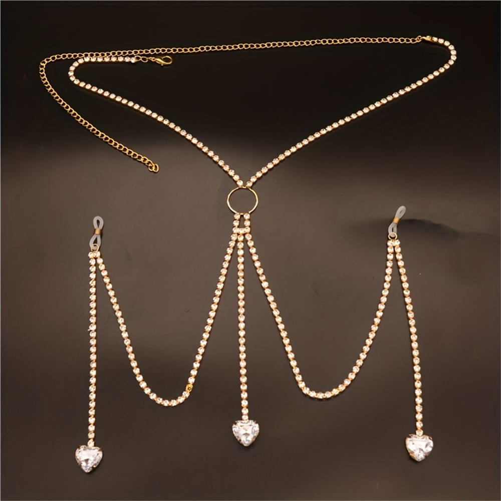 Zarif moda Shining Rhinestone  - Body Jewelry Harness incelemesi ve fiyatı