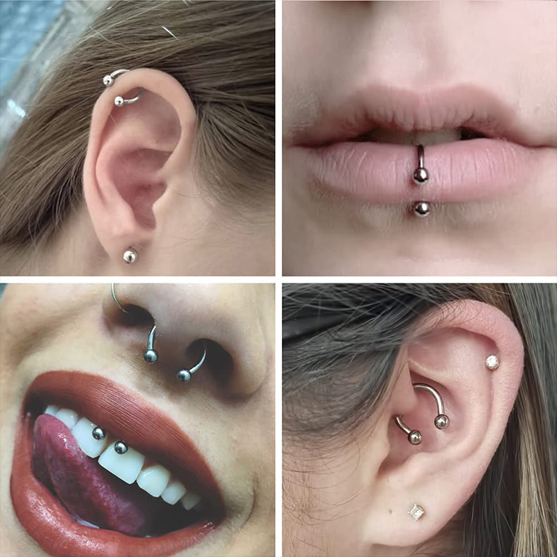 5 adet/grup Paslanmaz Çelik 18 - Body Jewelry Lot incelemesi ve fiyatı