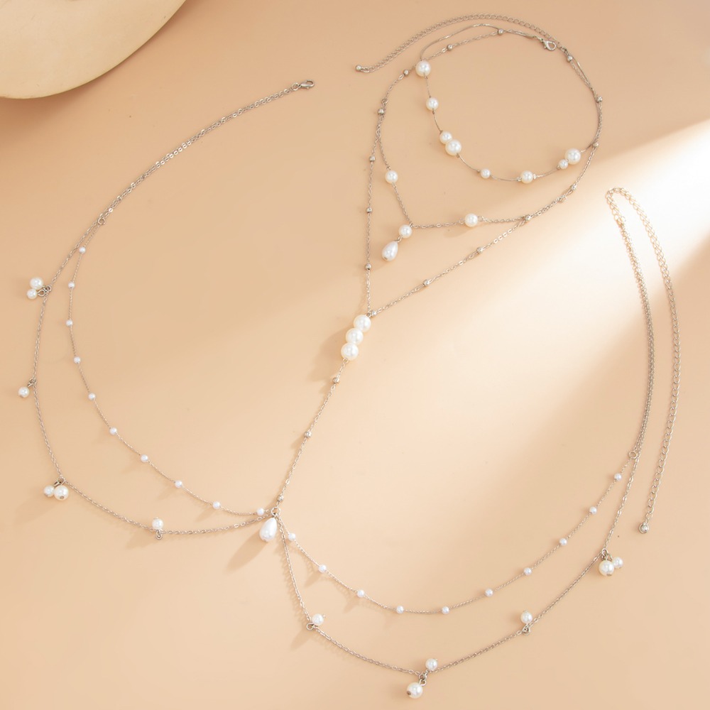 Çok Katmanlı İmitasyon İnci Ko - Body Jewelry Harness incelemesi ve fiyatı
